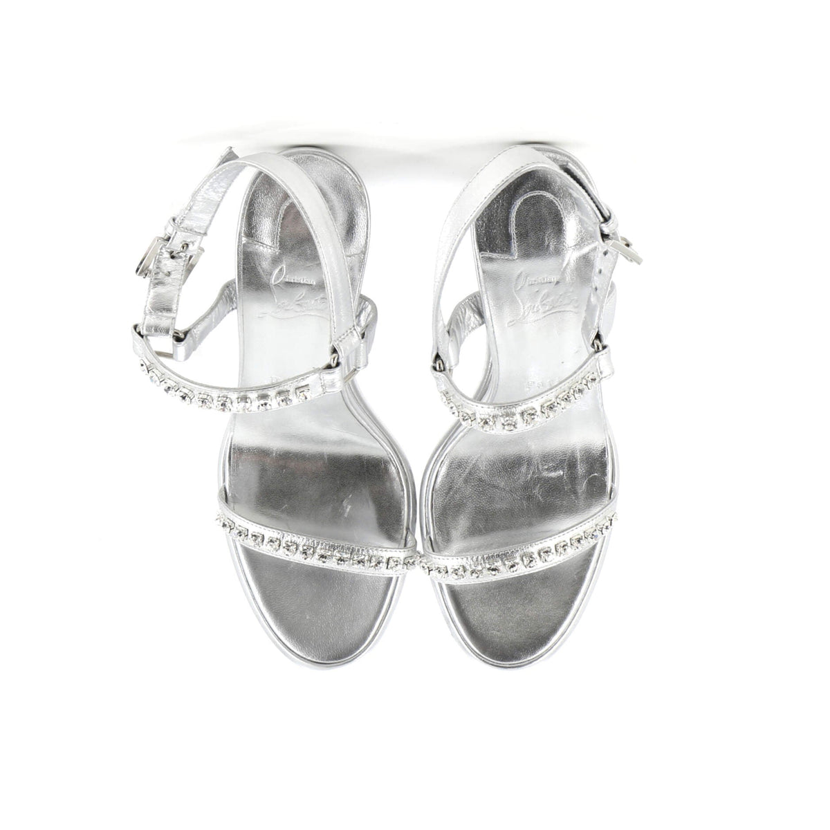 Women's Pyrastrass Wedge Sandals Leather with Crystal Embellished Details 110