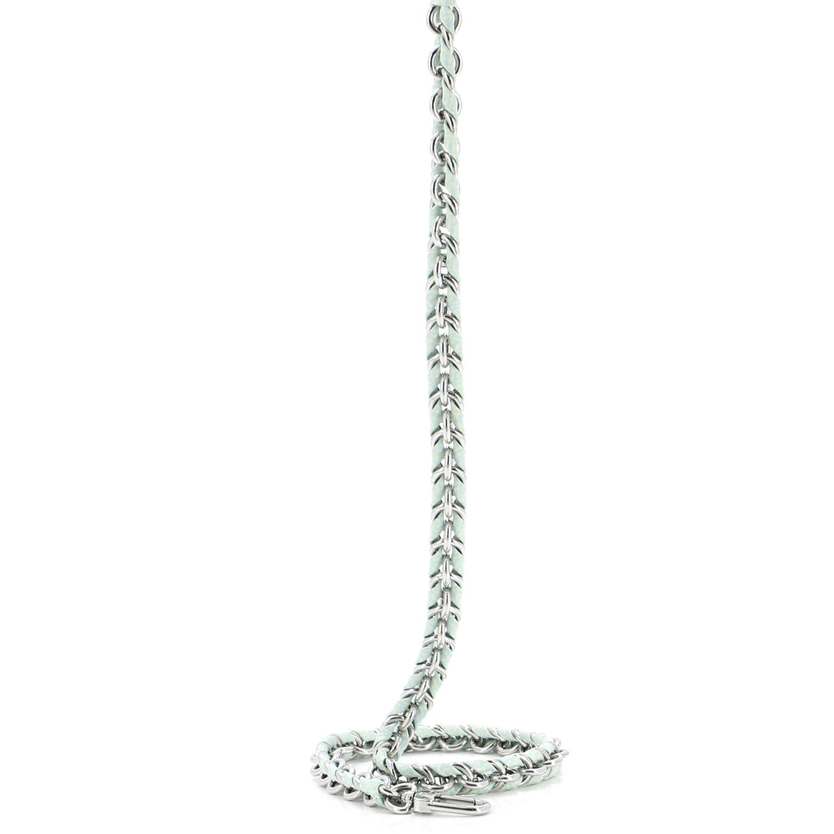 Multi Pochette Accessoires Woven Chain Strap Leather and Metal