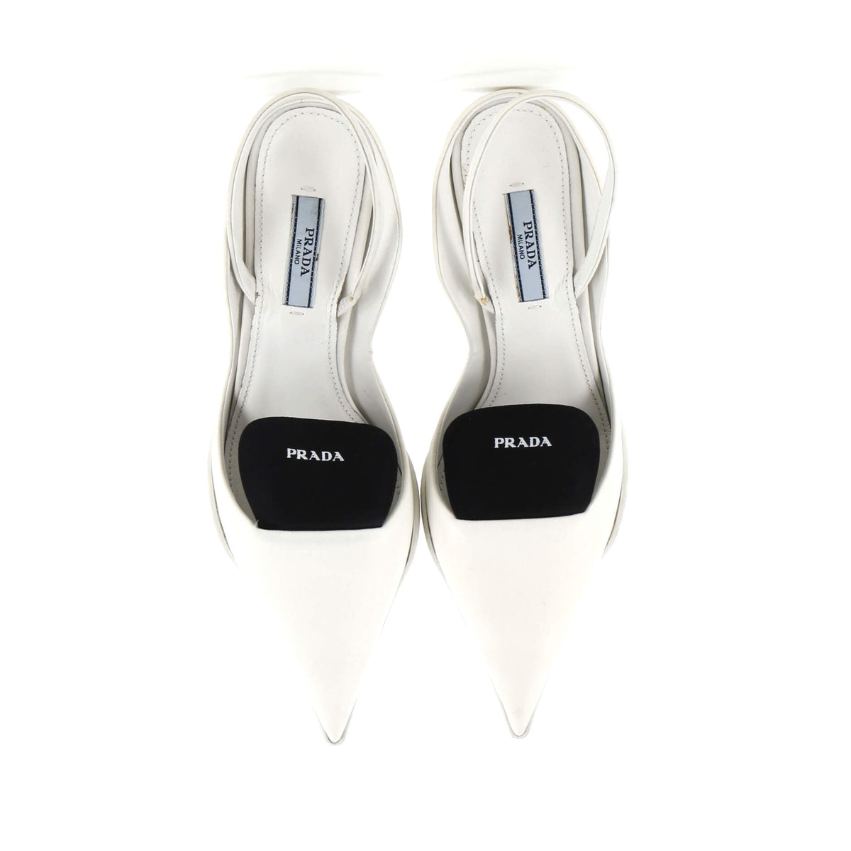 Women's Triangle Logo Slingback Pumps Nylon
