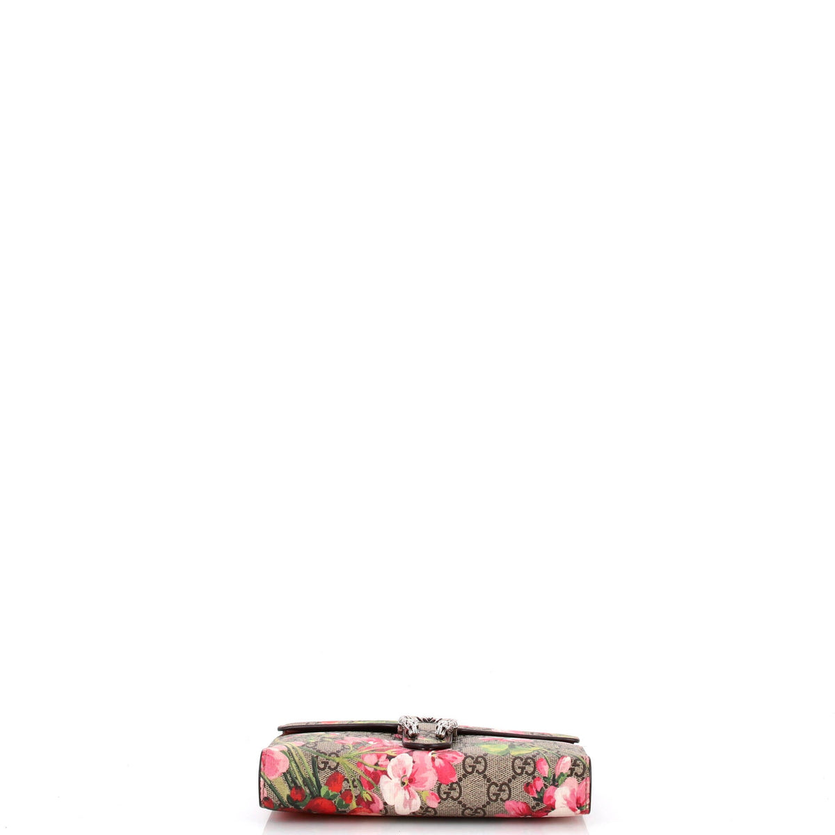 Dionysus Chain Wallet Blooms Print GG Coated Canvas Small