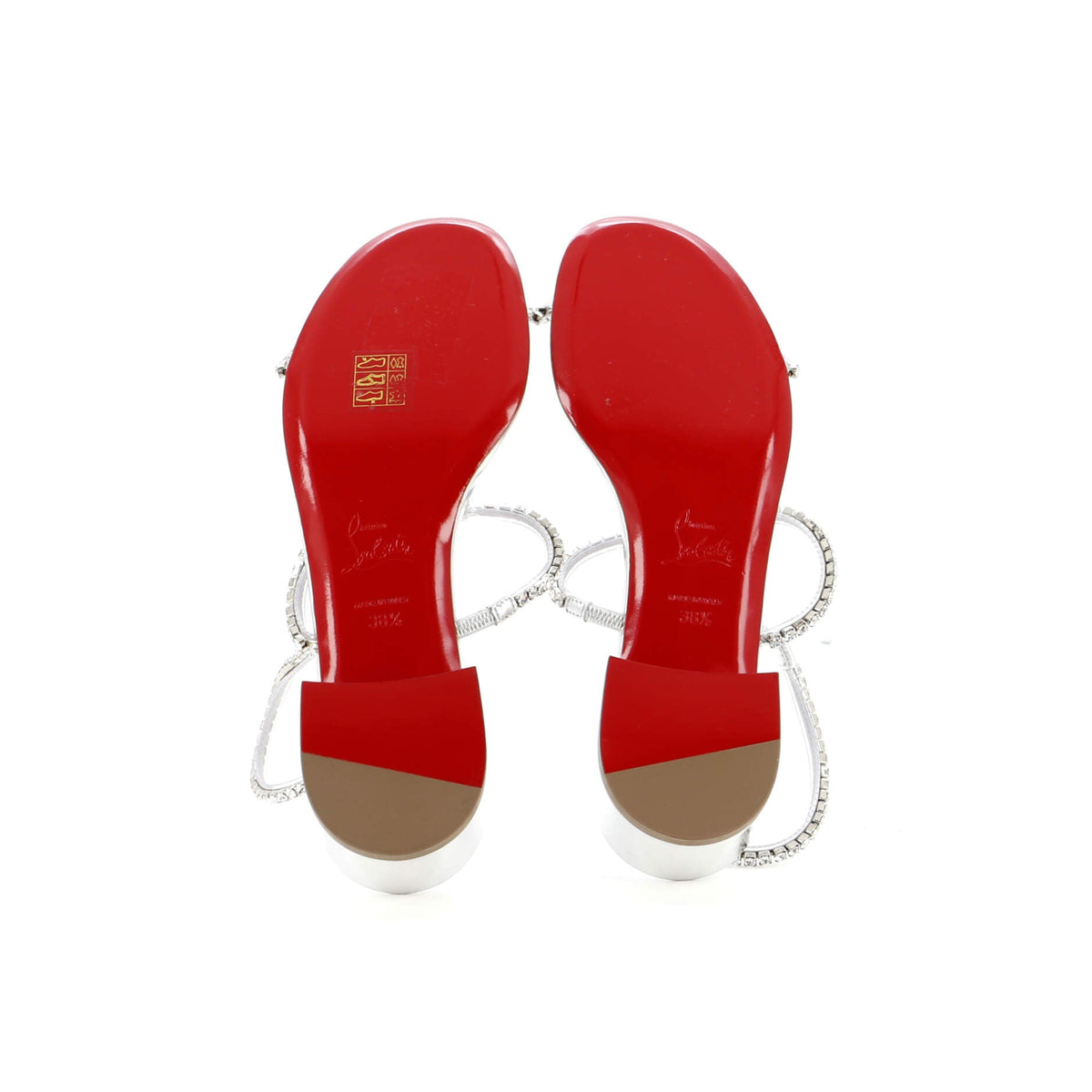Women's Simple Queenie Sandals Crystal Embellished Leather 25