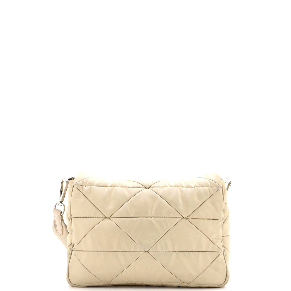Padded Flap Shoulder Bag Quilted Tessuto