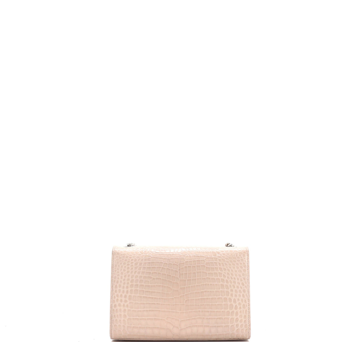 Classic Monogram Tassel Crossbody Bag Crocodile Embossed Leather Small