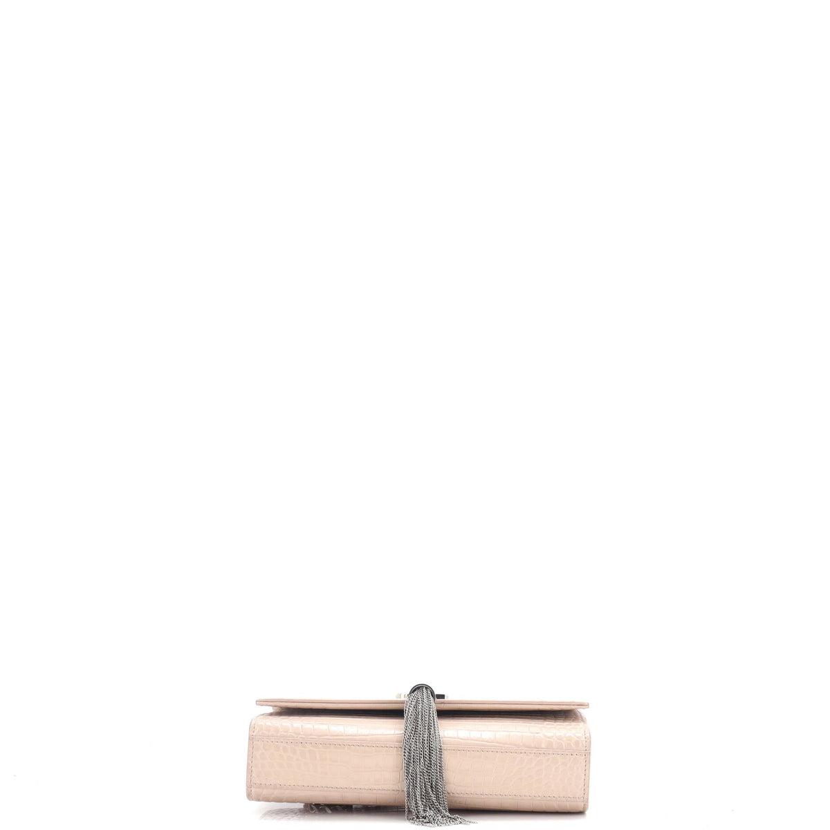 Classic Monogram Tassel Crossbody Bag Crocodile Embossed Leather Small