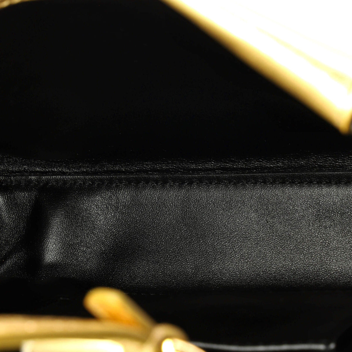 Resin Handle Peekaboo Bag Leather Mini