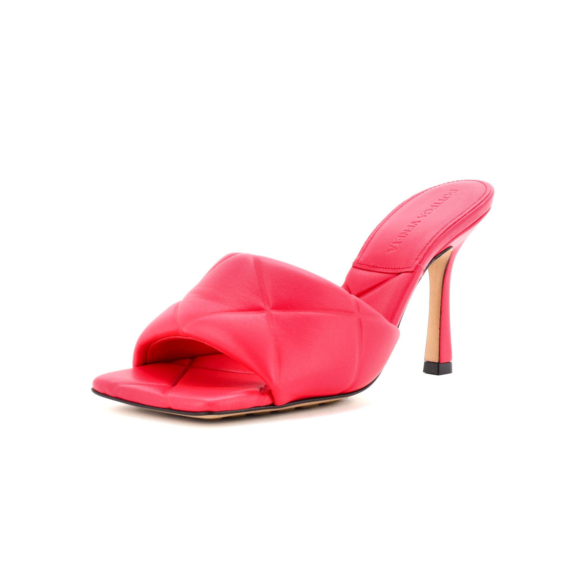Women's The Padded Heeled Sandals Quilted Leather