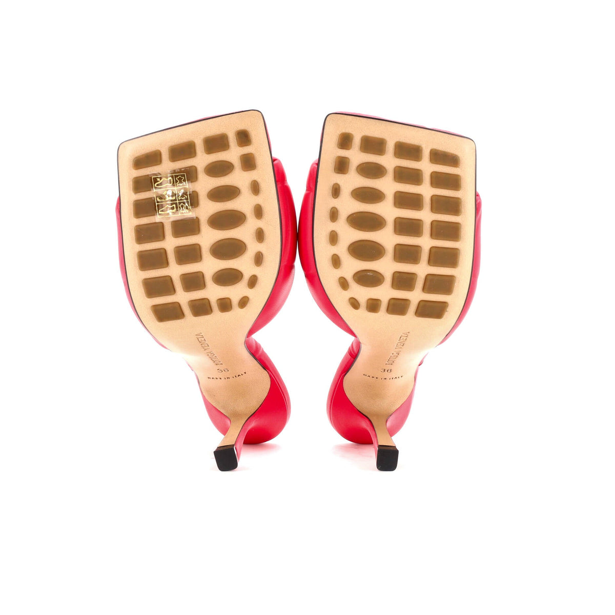 Women's The Padded Heeled Sandals Quilted Leather