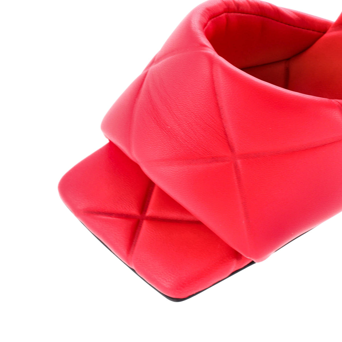 Women's The Padded Heeled Sandals Quilted Leather