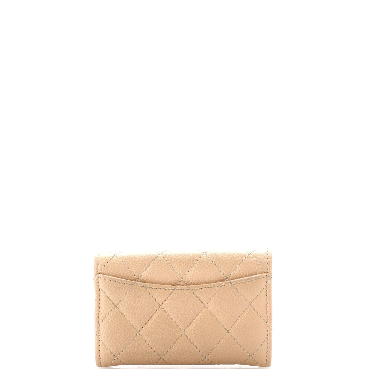 Classic Flap Card Holder Quilted Caviar