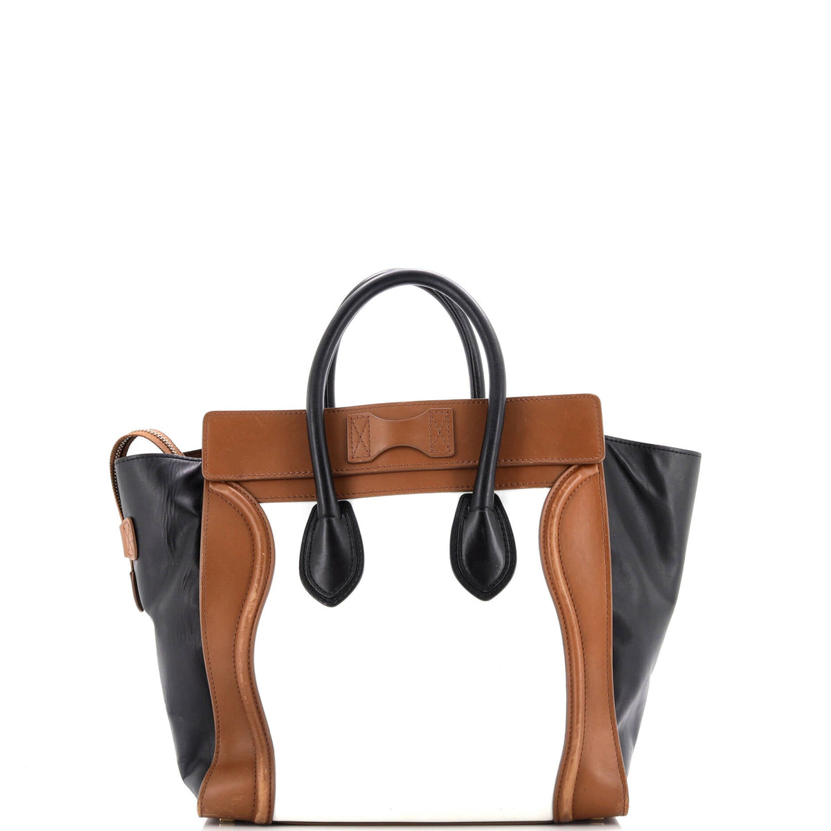 Tricolor Luggage Bag Leather Micro