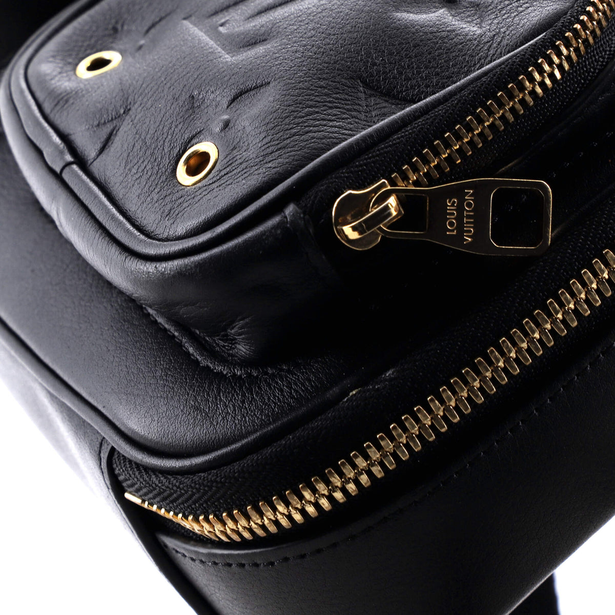 Utility Crossbody Bag Calfskin with Embossed Monogram Detail