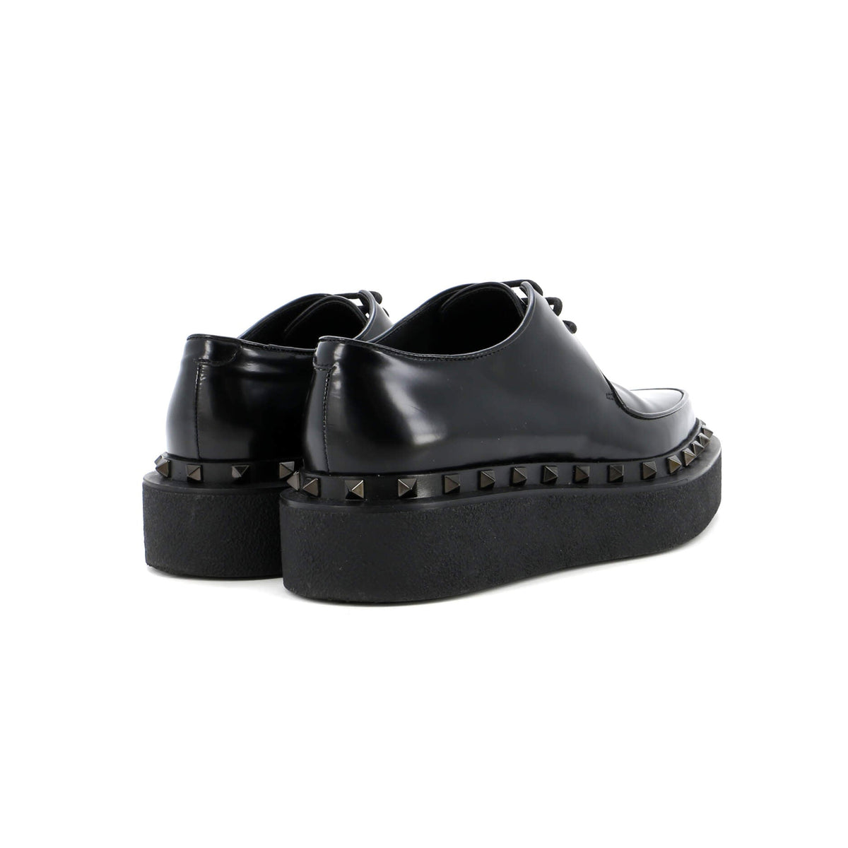 Women's Rockstud M-Way Platform Derby Shoes Leather