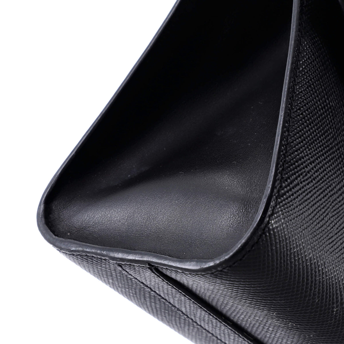 Monochrome Shoulder Bag Saffiano Leather Medium