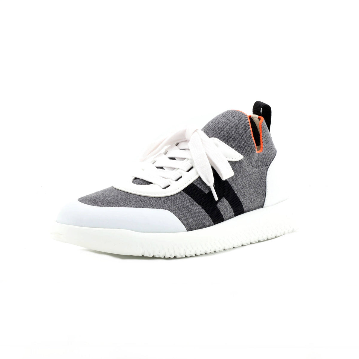 Men's Crew Sneakers Knit and Leather