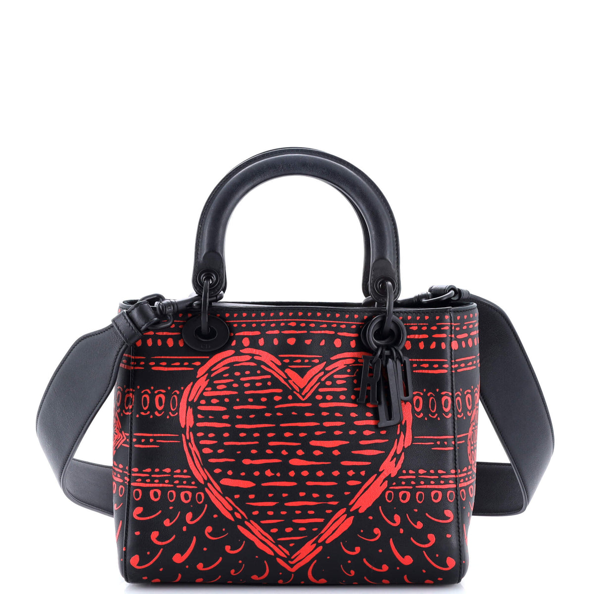 Lady Dior Bag Limited Edition Playing Cards Painted Leather Medium