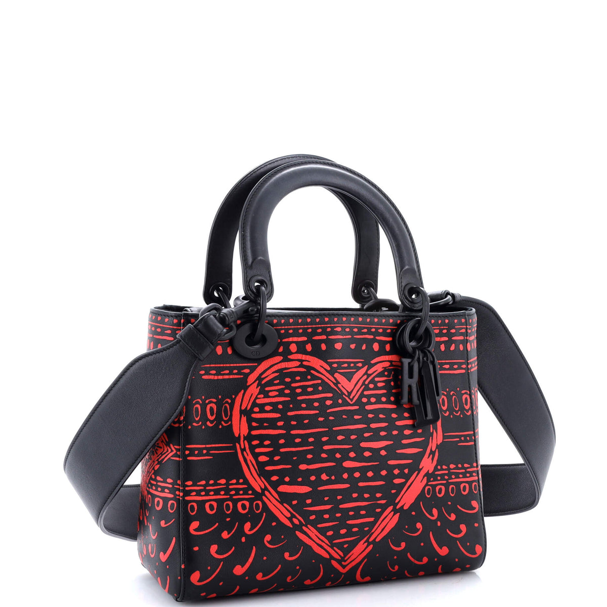 Lady Dior Bag Limited Edition Playing Cards Painted Leather Medium