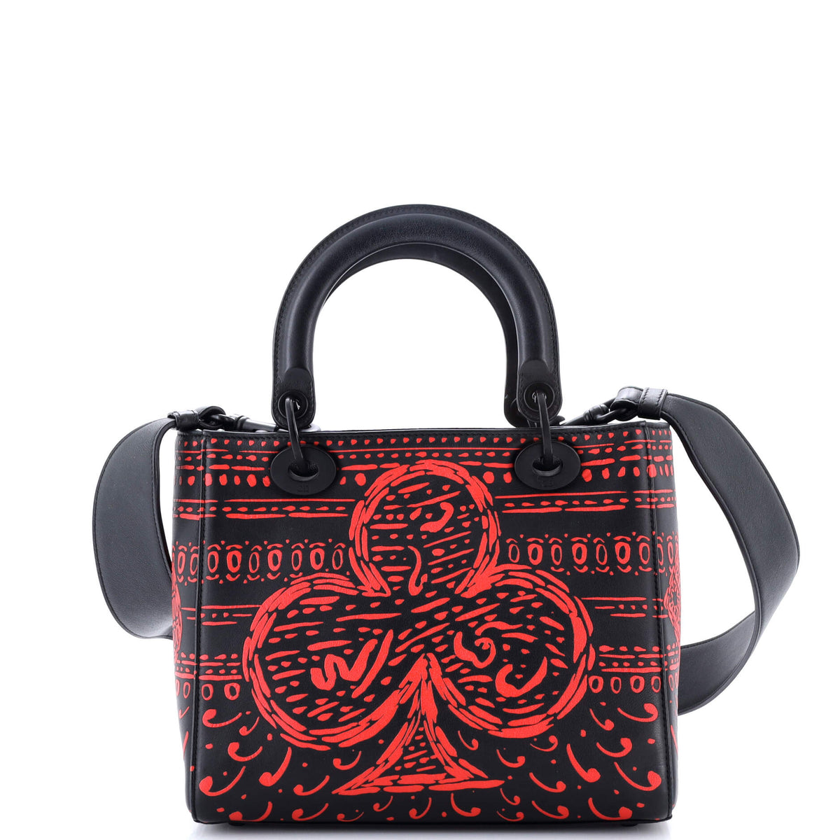 Lady Dior Bag Limited Edition Playing Cards Painted Leather Medium