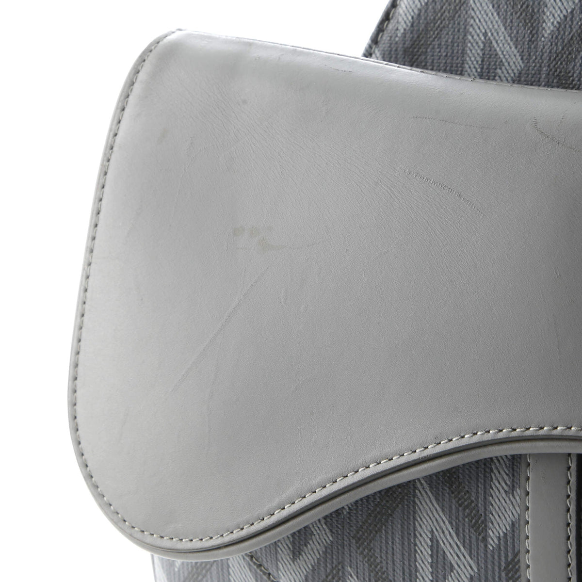 Saddle Crossbody Bag CD Diamond Coated Canvas and Leather