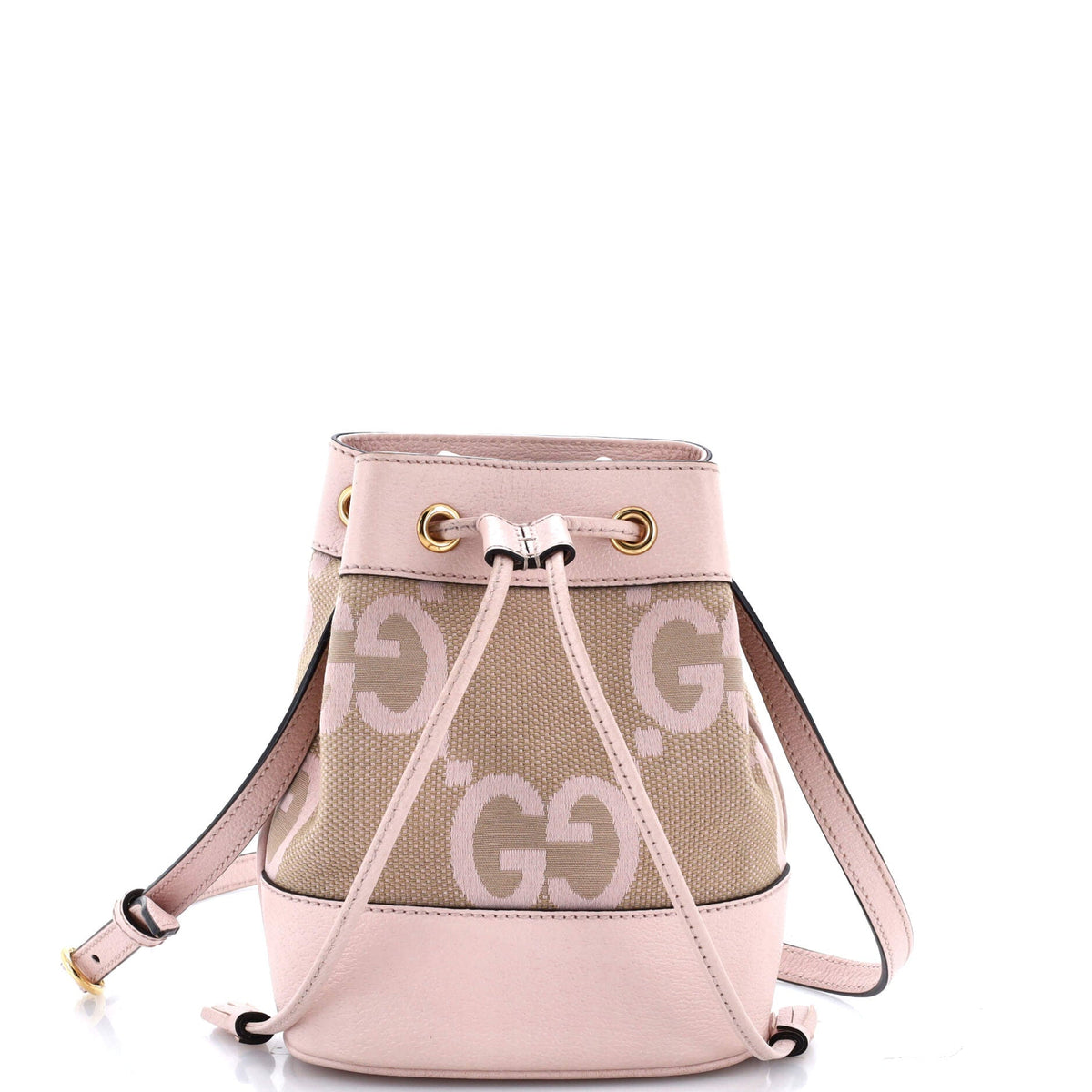 Ophidia Bucket Bag Jumbo GG Canvas with Leather Mini