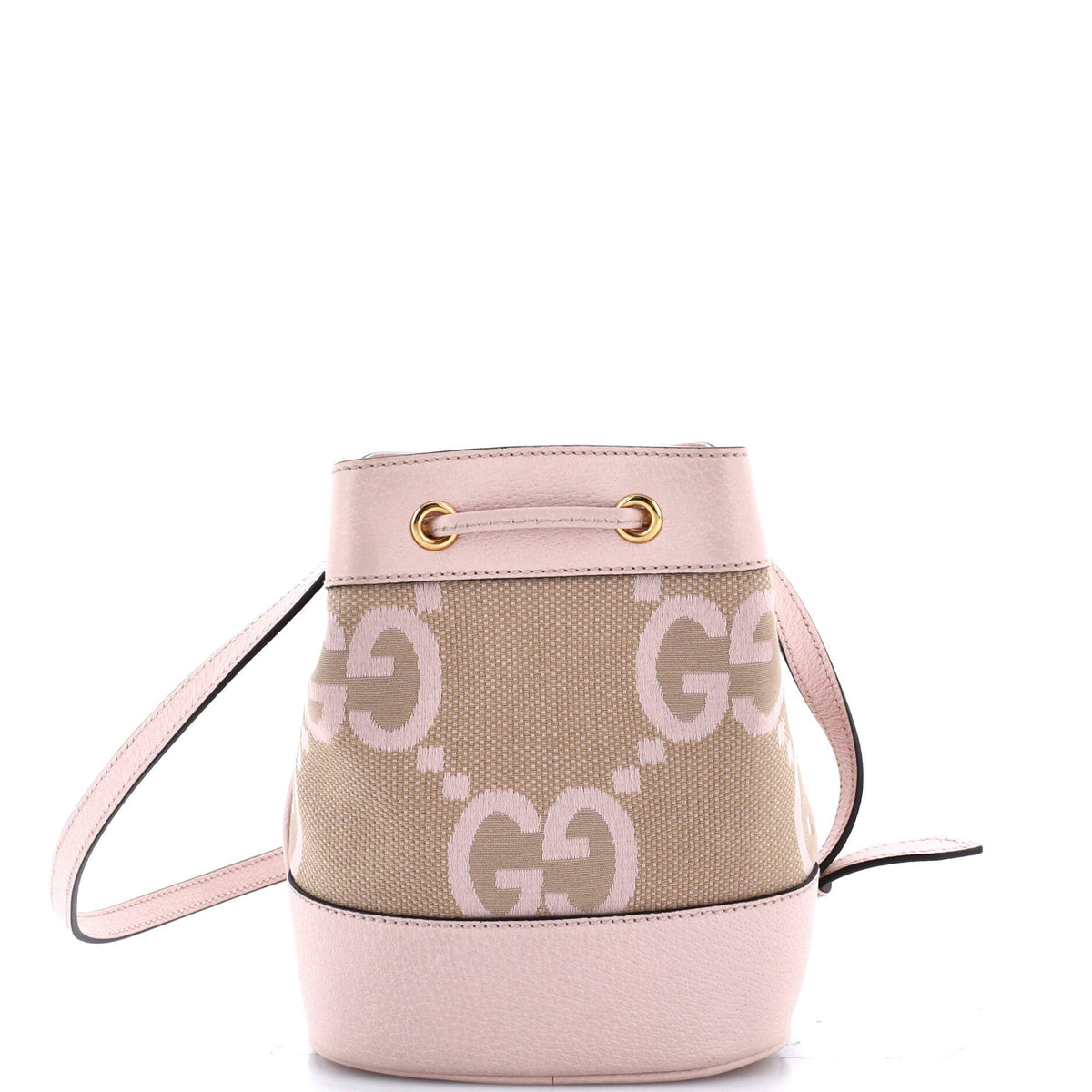 Ophidia Bucket Bag Jumbo GG Canvas with Leather Mini