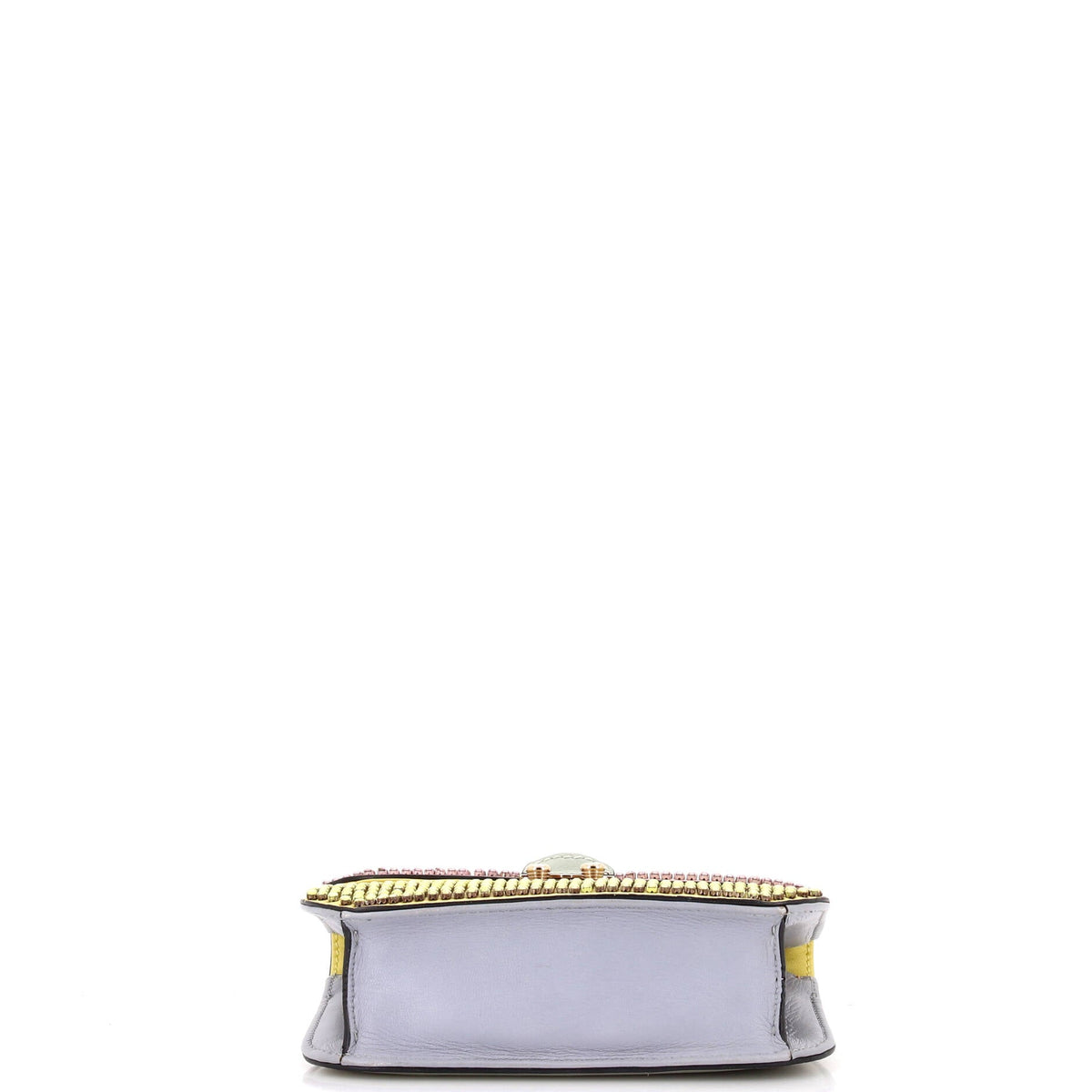 Glam Lock Shoulder Bag Embellished Leather Small