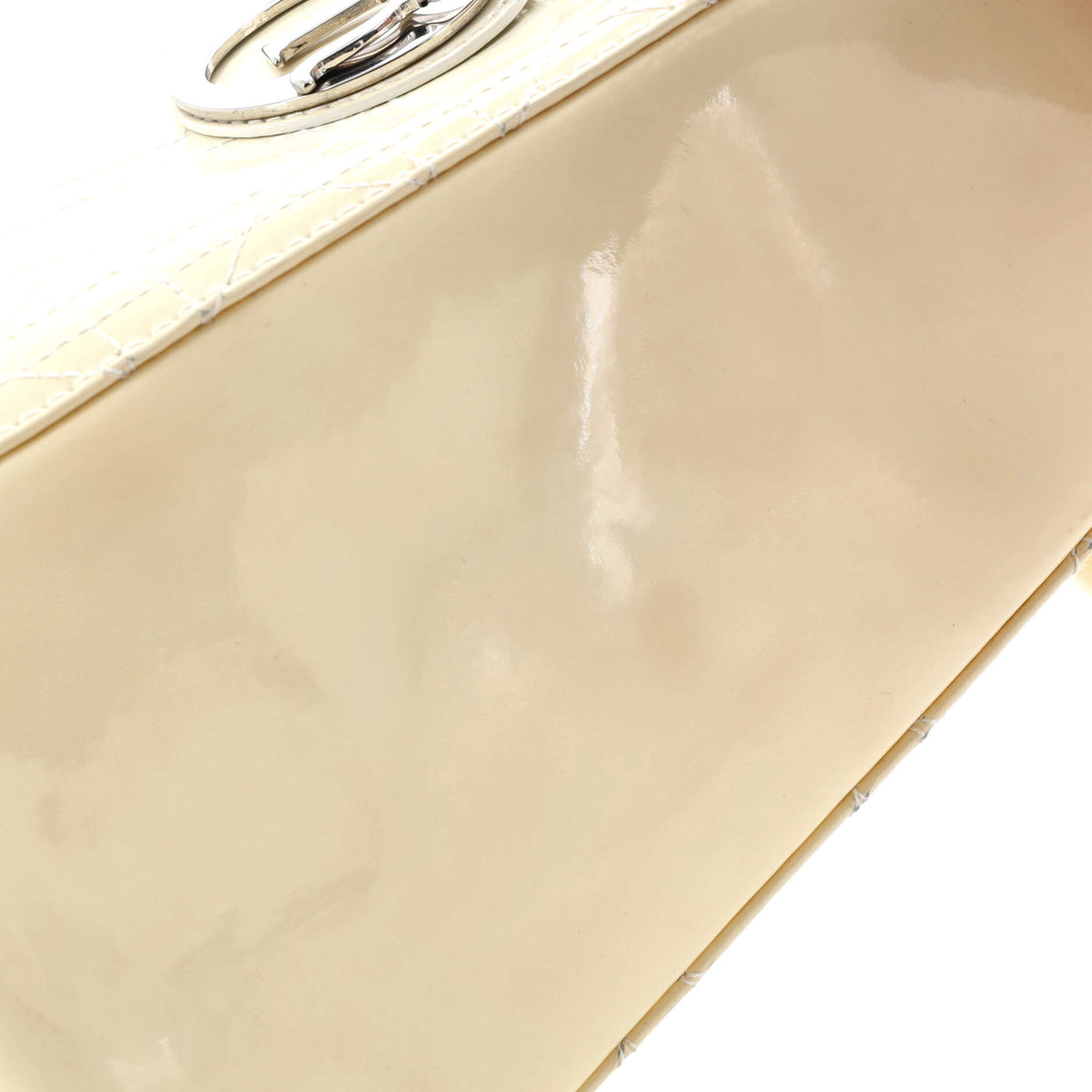 Lady Dior Bag Cannage Quilt Patent Medium