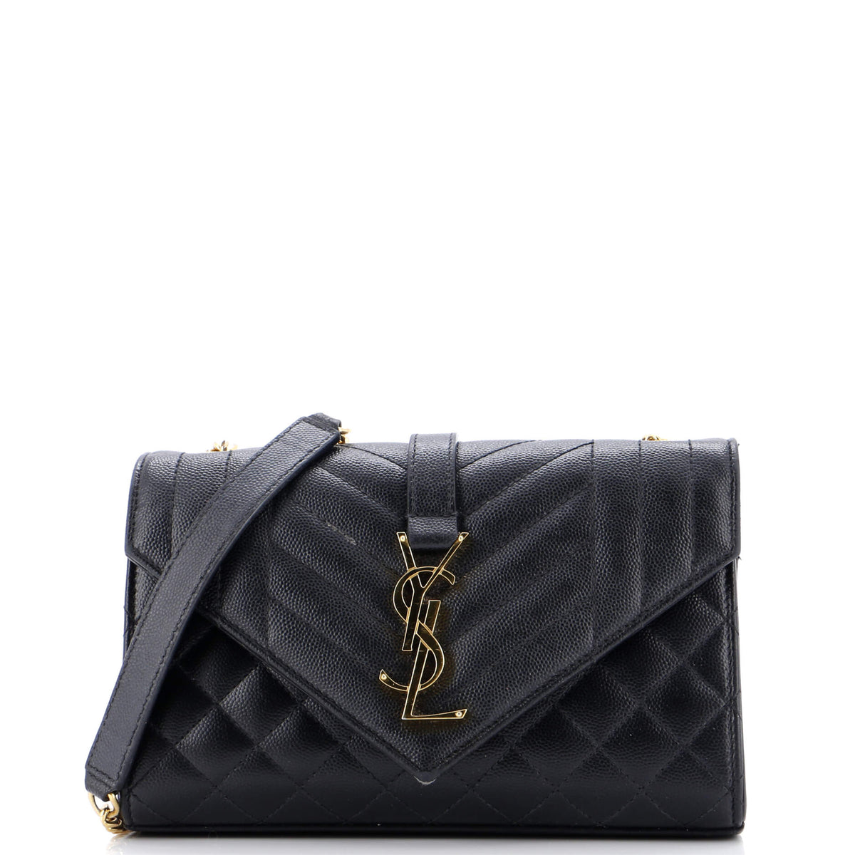 Classic Monogram Envelope Satchel Mixed Matelasse Leather Small