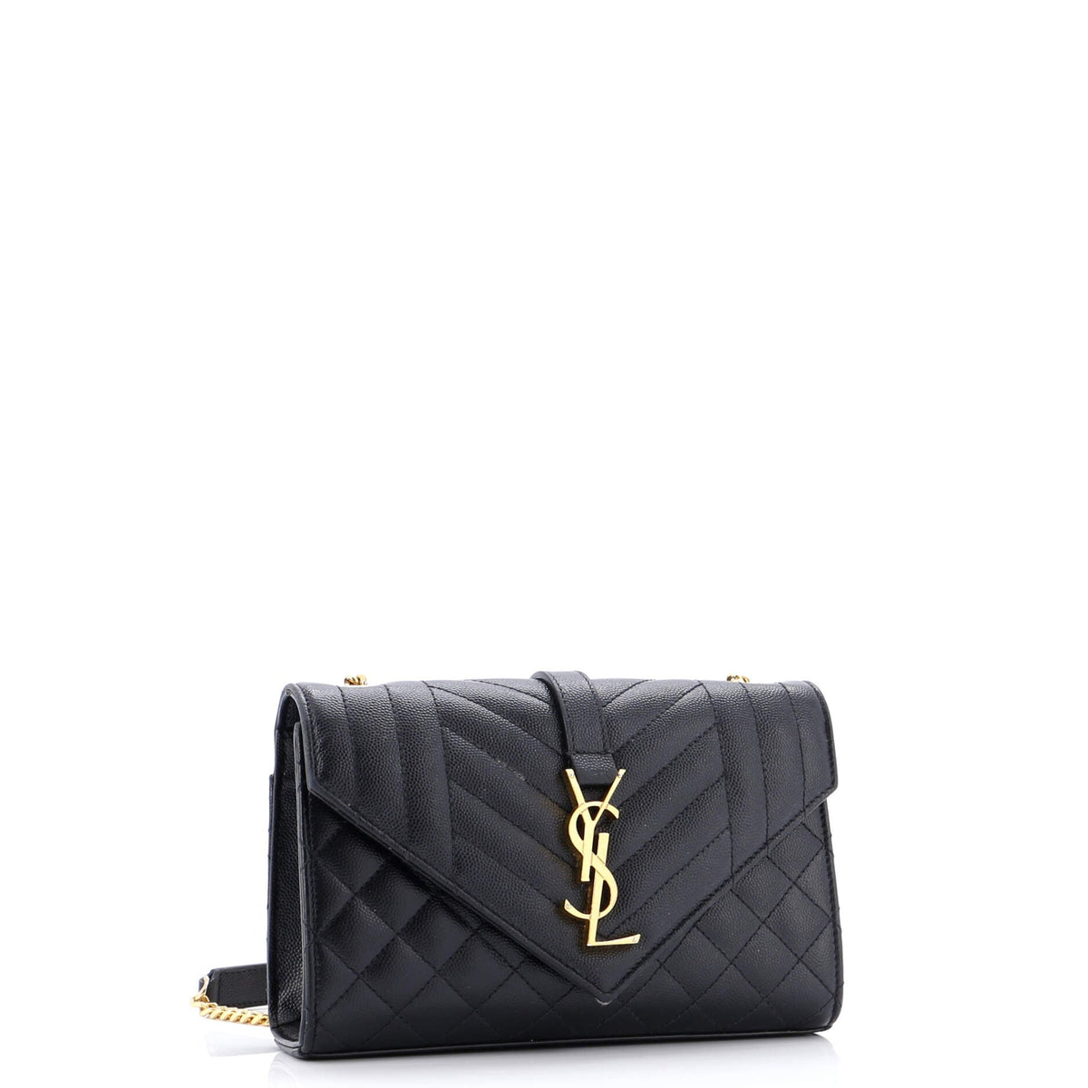 Classic Monogram Envelope Satchel Mixed Matelasse Leather Small