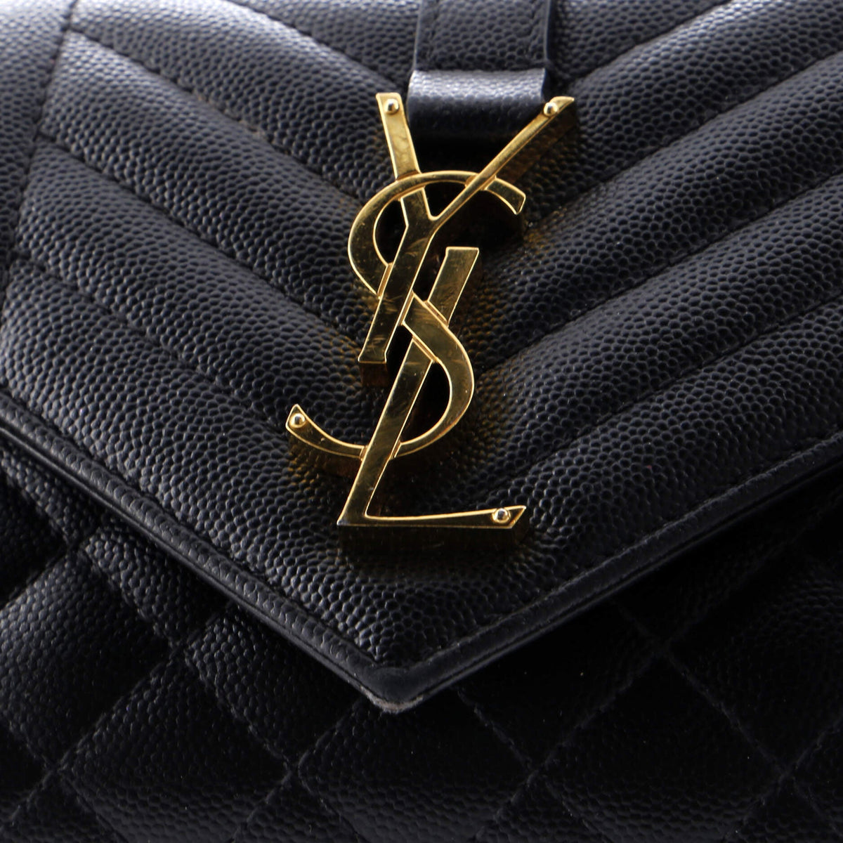 Classic Monogram Envelope Satchel Mixed Matelasse Leather Small