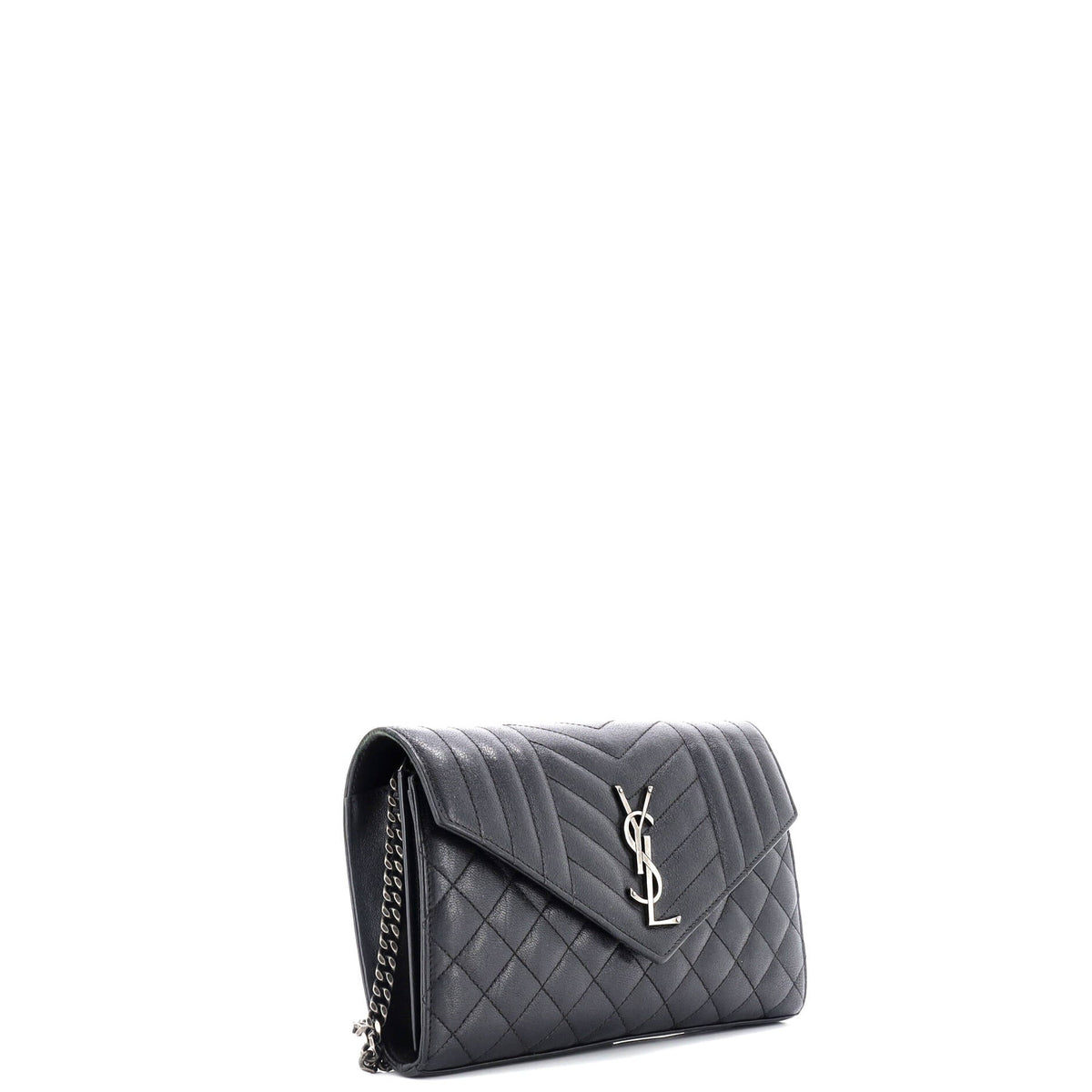 Classic Monogram Chain Wallet Mixed Matelasse Leather Medium