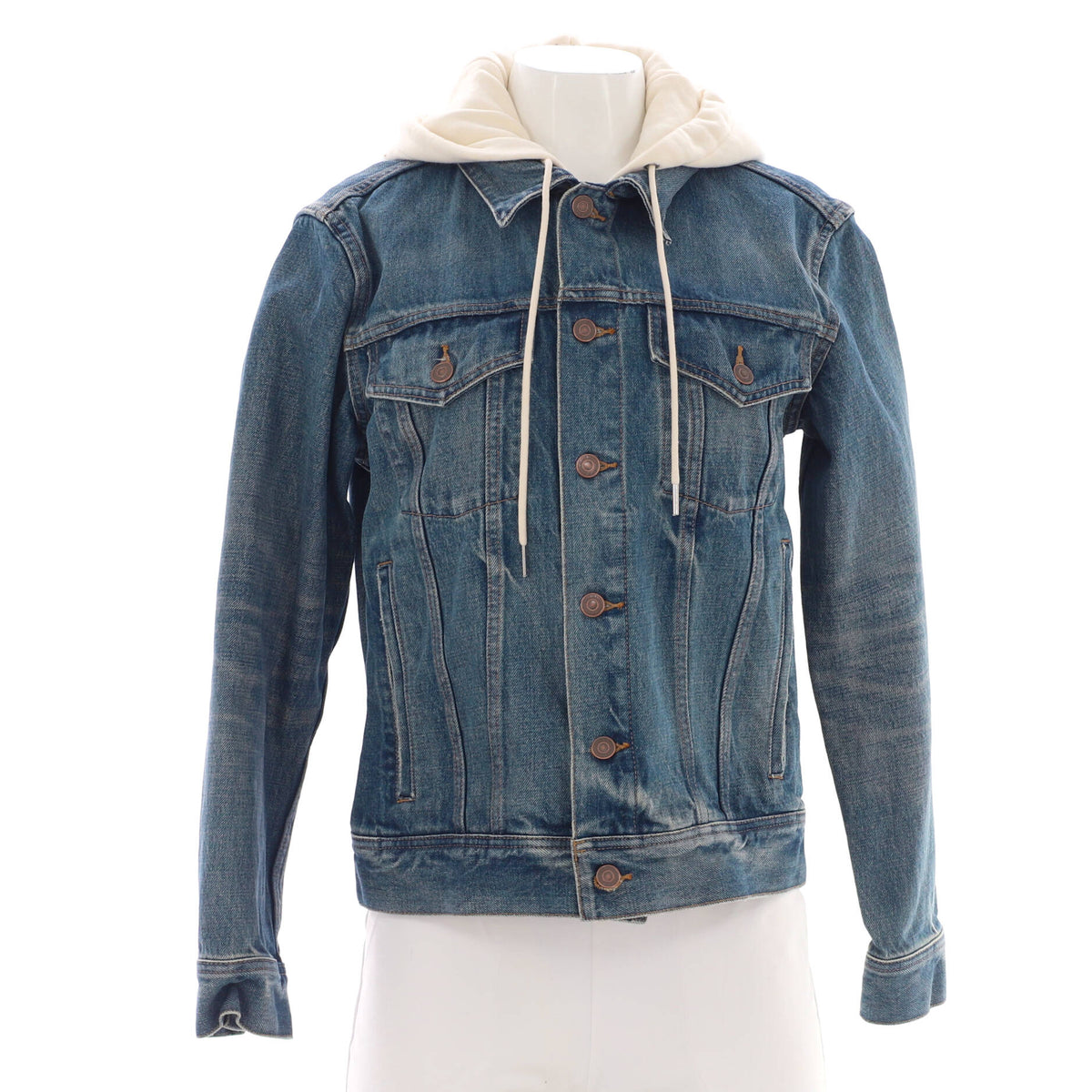 Women's Hooded Trucker Jacket Denim with Cotton