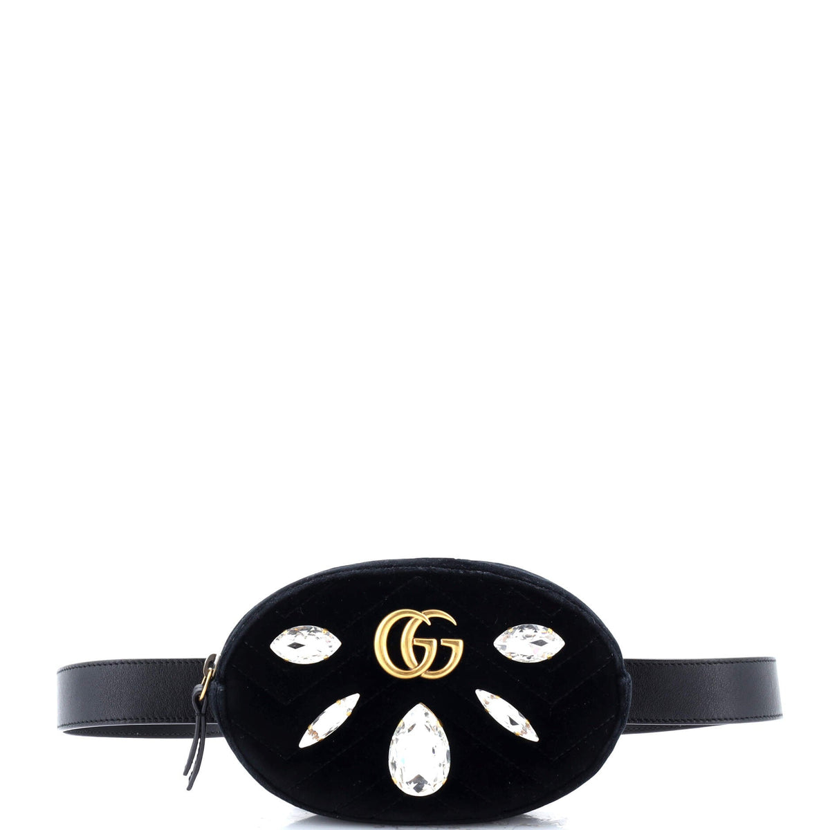 GG Marmont Belt Bag Embellished Matelasse Velvet