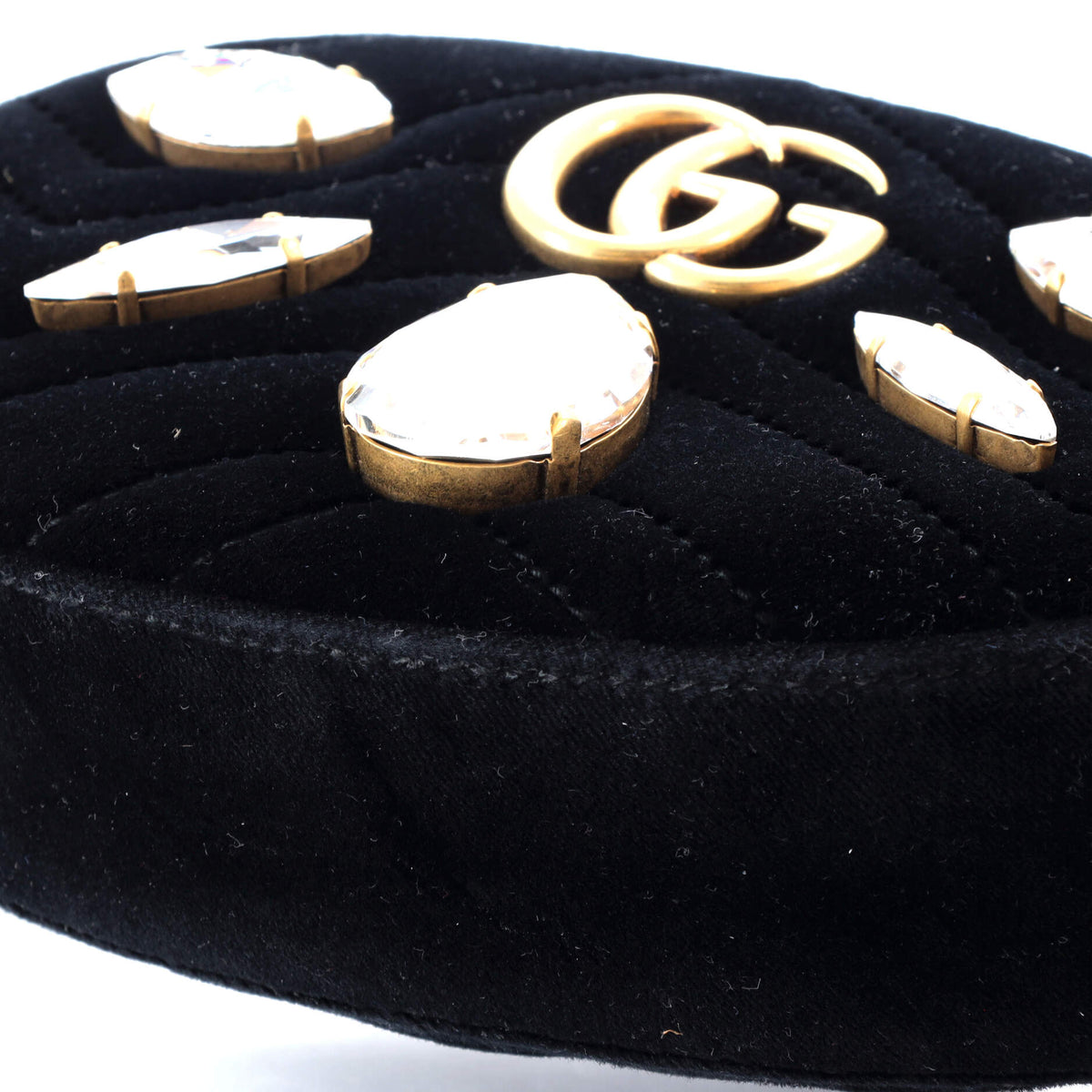 GG Marmont Belt Bag Embellished Matelasse Velvet