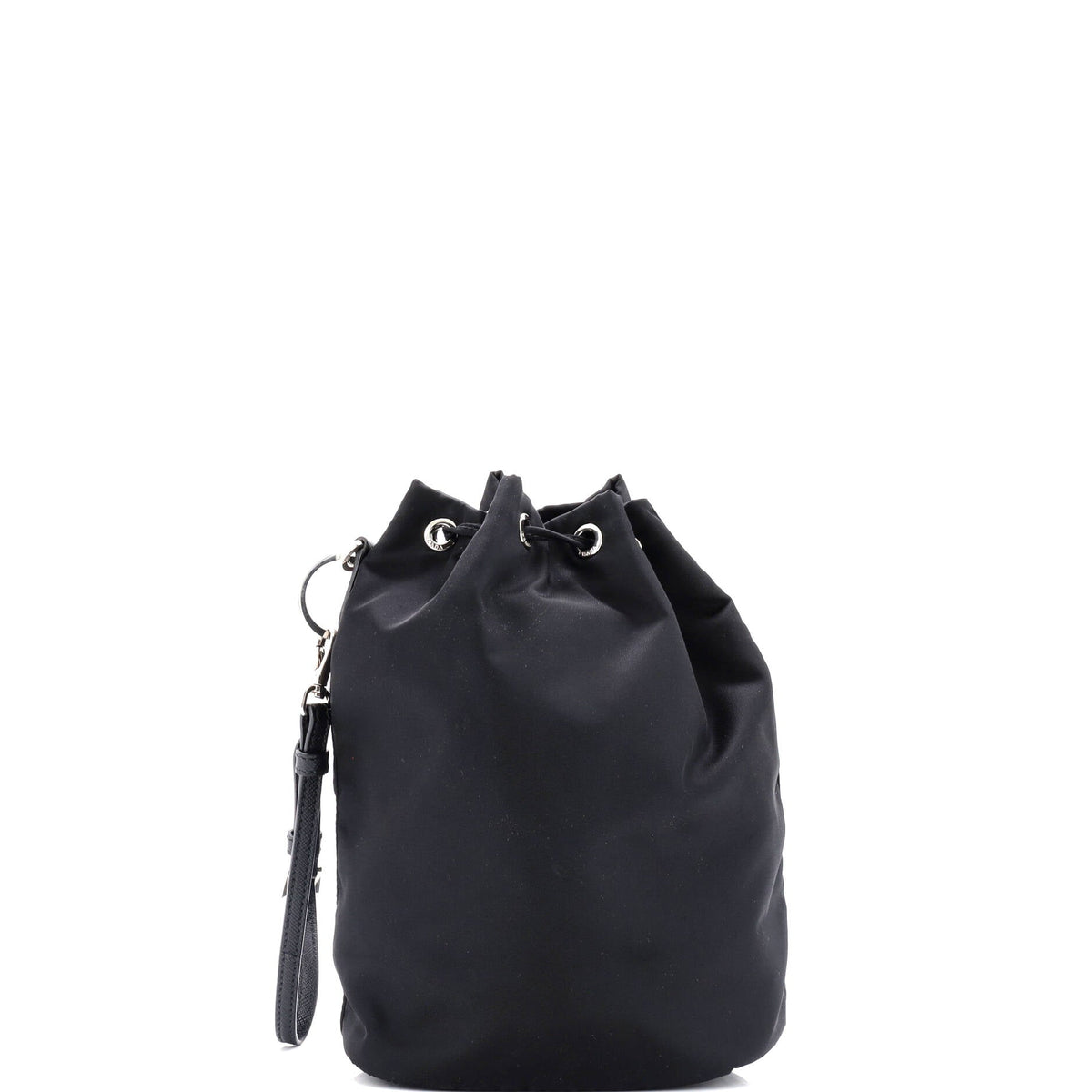 Drawstring Wristlet Bucket Bag Tessuto Small