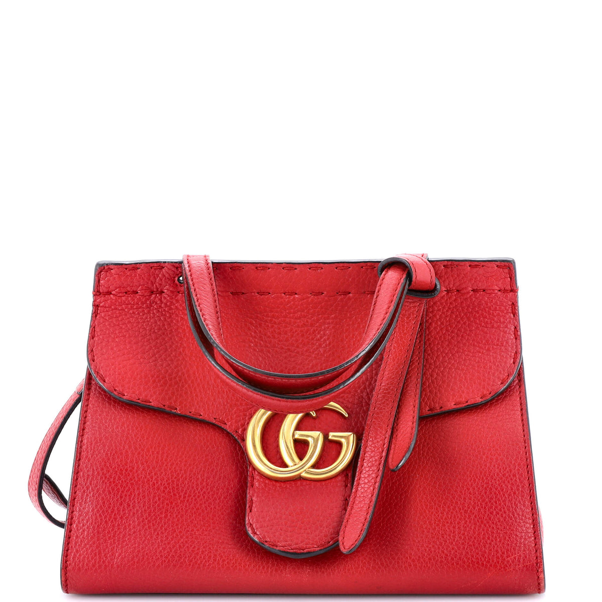 GG Marmont Top Handle Bag Leather Mini