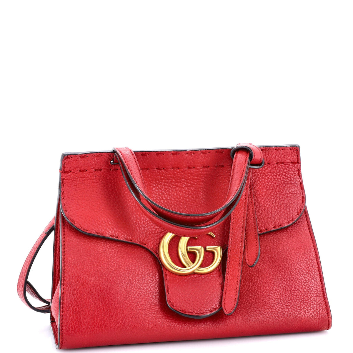 GG Marmont Top Handle Bag Leather Mini