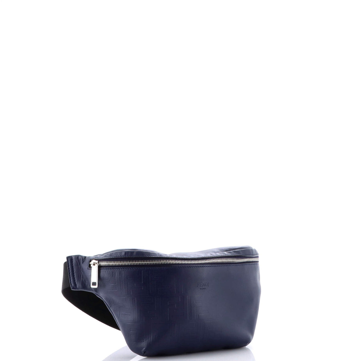 Zip Waist Bag Zucca Embossed Leather