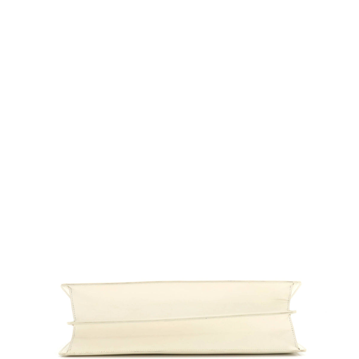 Clasp Top Handle Bag Leather Medium