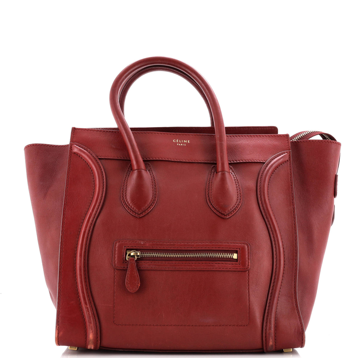 Luggage Bag Smooth Leather Medium