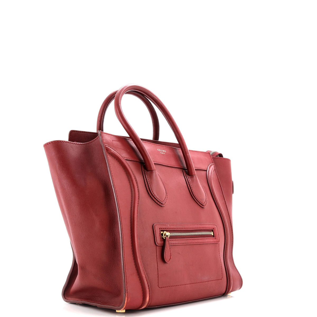 Luggage Bag Smooth Leather Medium