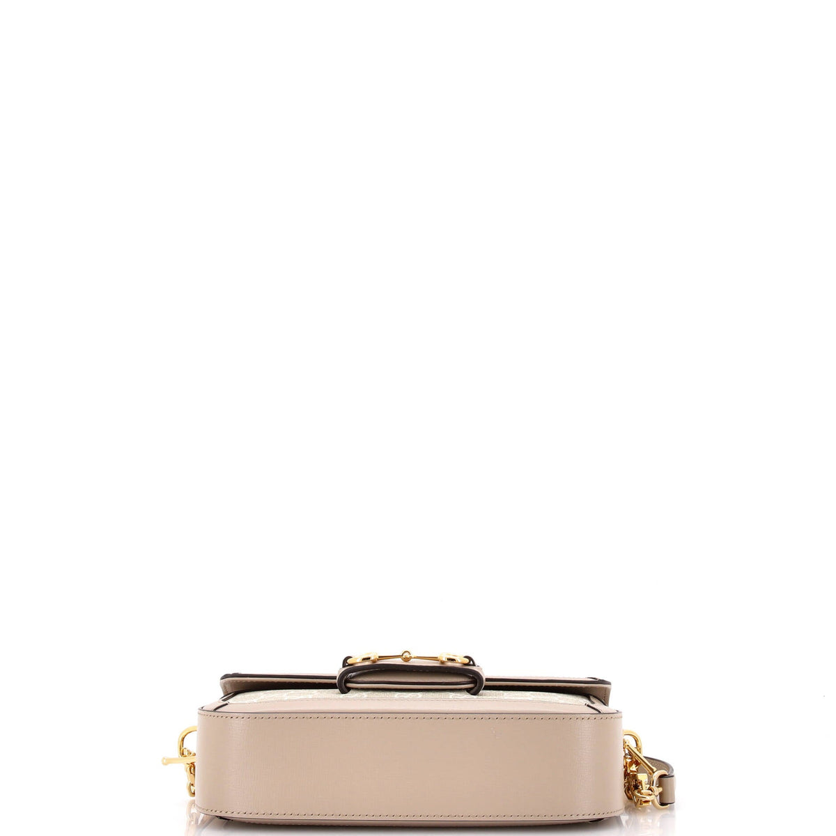 Horsebit 1955 Shoulder Bag GG Coated Canvas with Leather East West