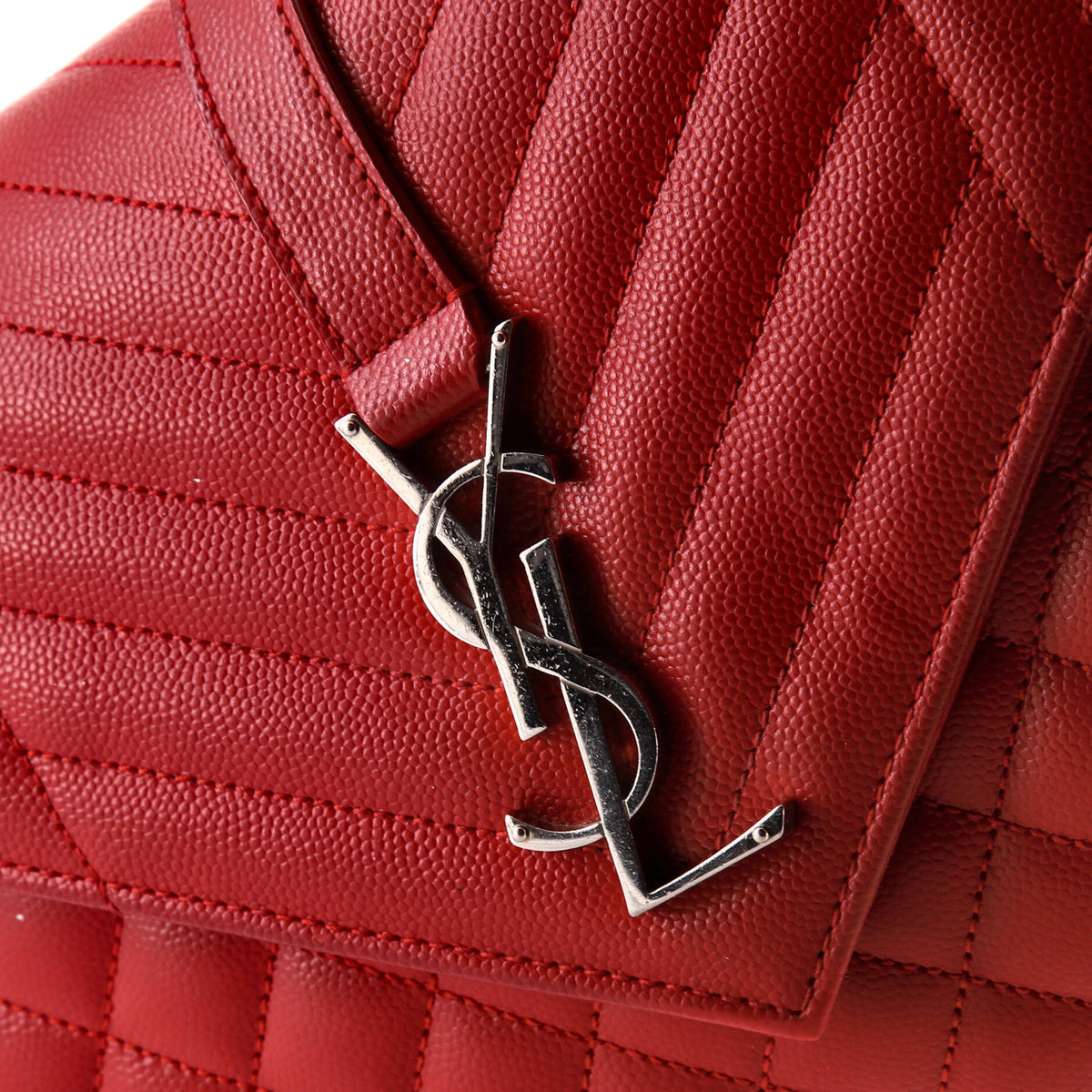 Classic Monogram Envelope Satchel Mixed Matelasse Leather Medium