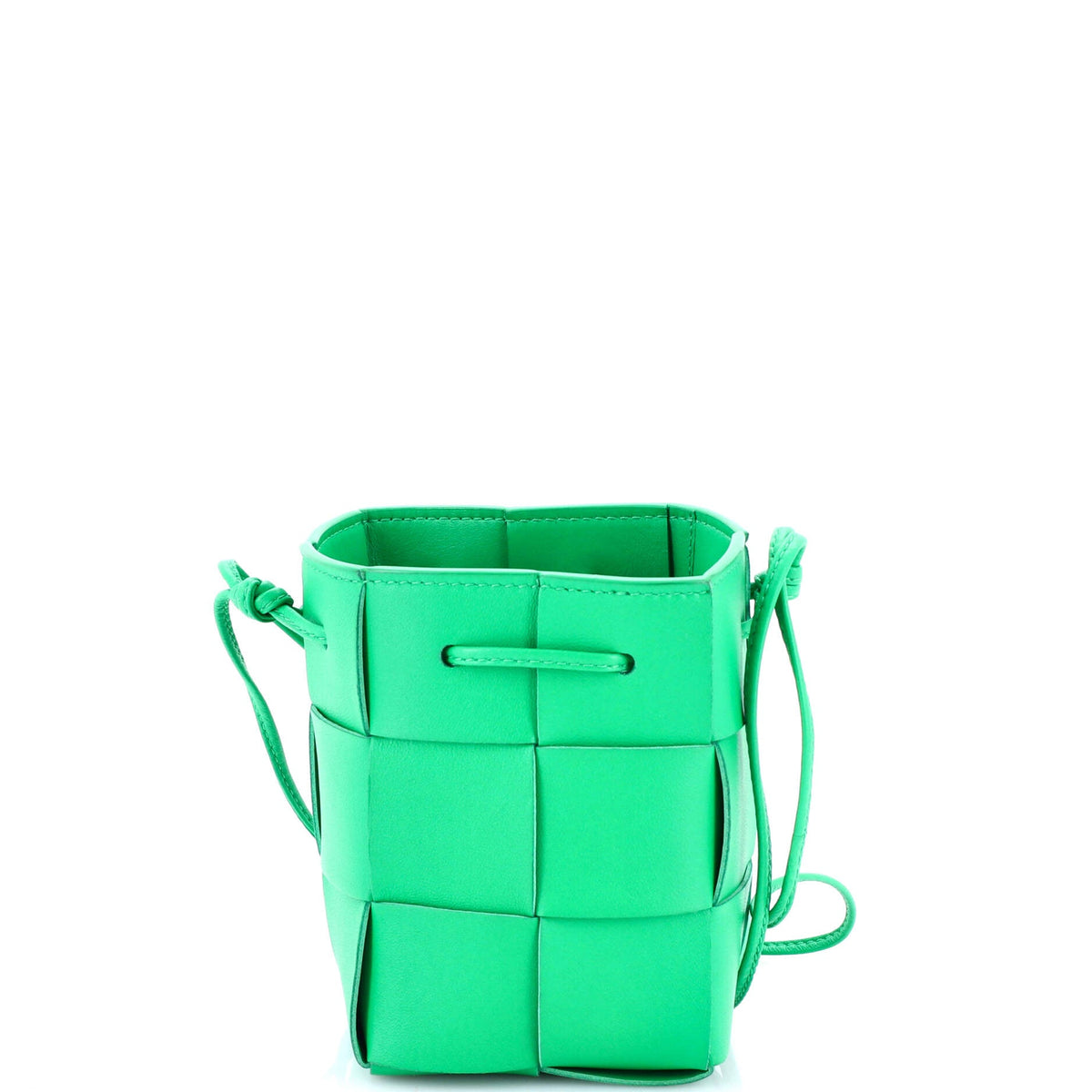 Cassette Bucket Bag Maxi Intrecciato Leather Mini