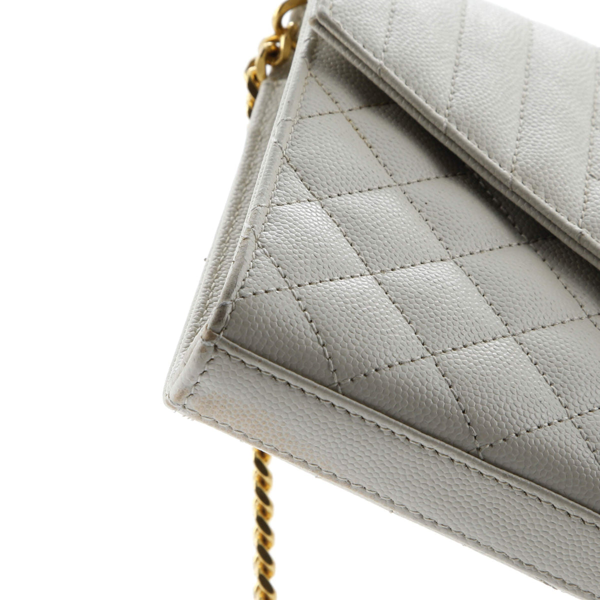 Classic Monogram Chain Wallet Mixed Matelasse Leather Medium