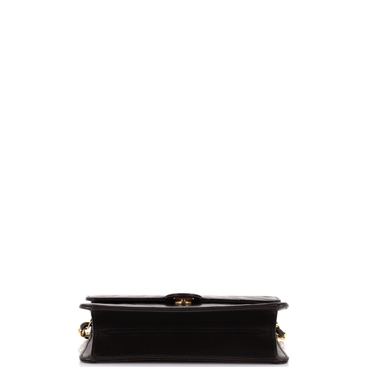 Vintage Clutch with Chain Quilted Leather Small