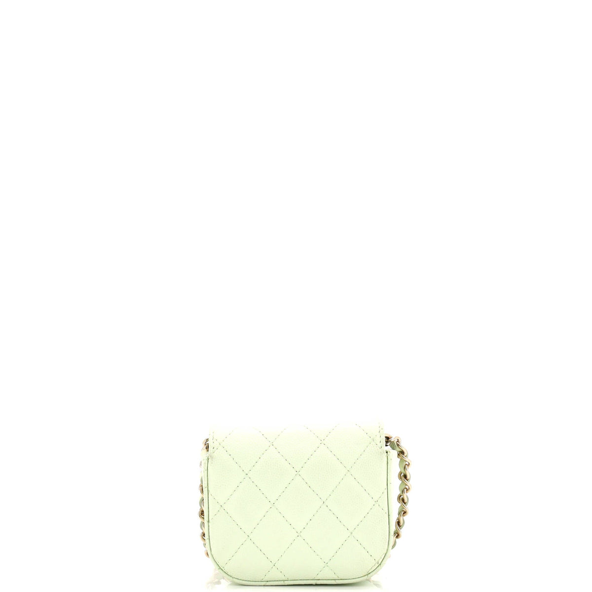 Classic Square Flap Clutch with Chain Quilted Caviar Mini