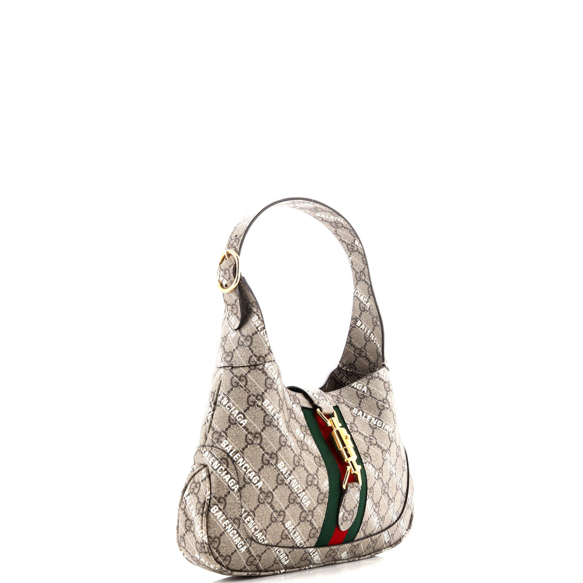 x Balenciaga The Hacker Project Jackie 1961 Hobo GG Coated Canvas Small