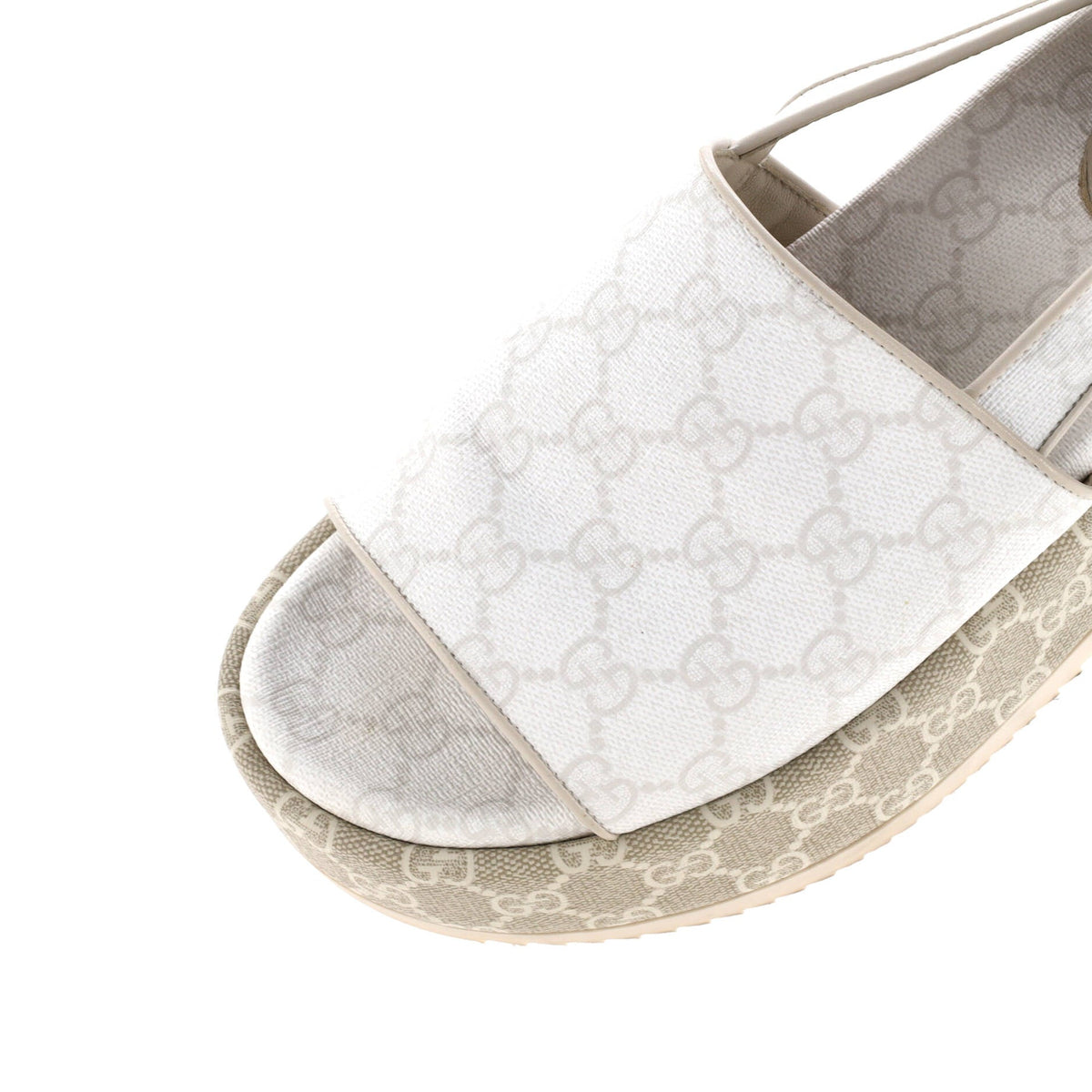 Women's Angelina Platform Slingback Sandals GG Coated Canvas