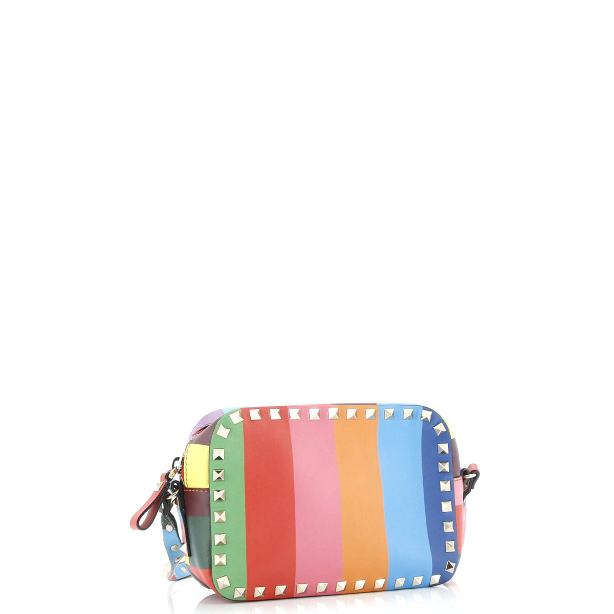 Rockstud 1973 Camera Crossbody Bag Striped Leather