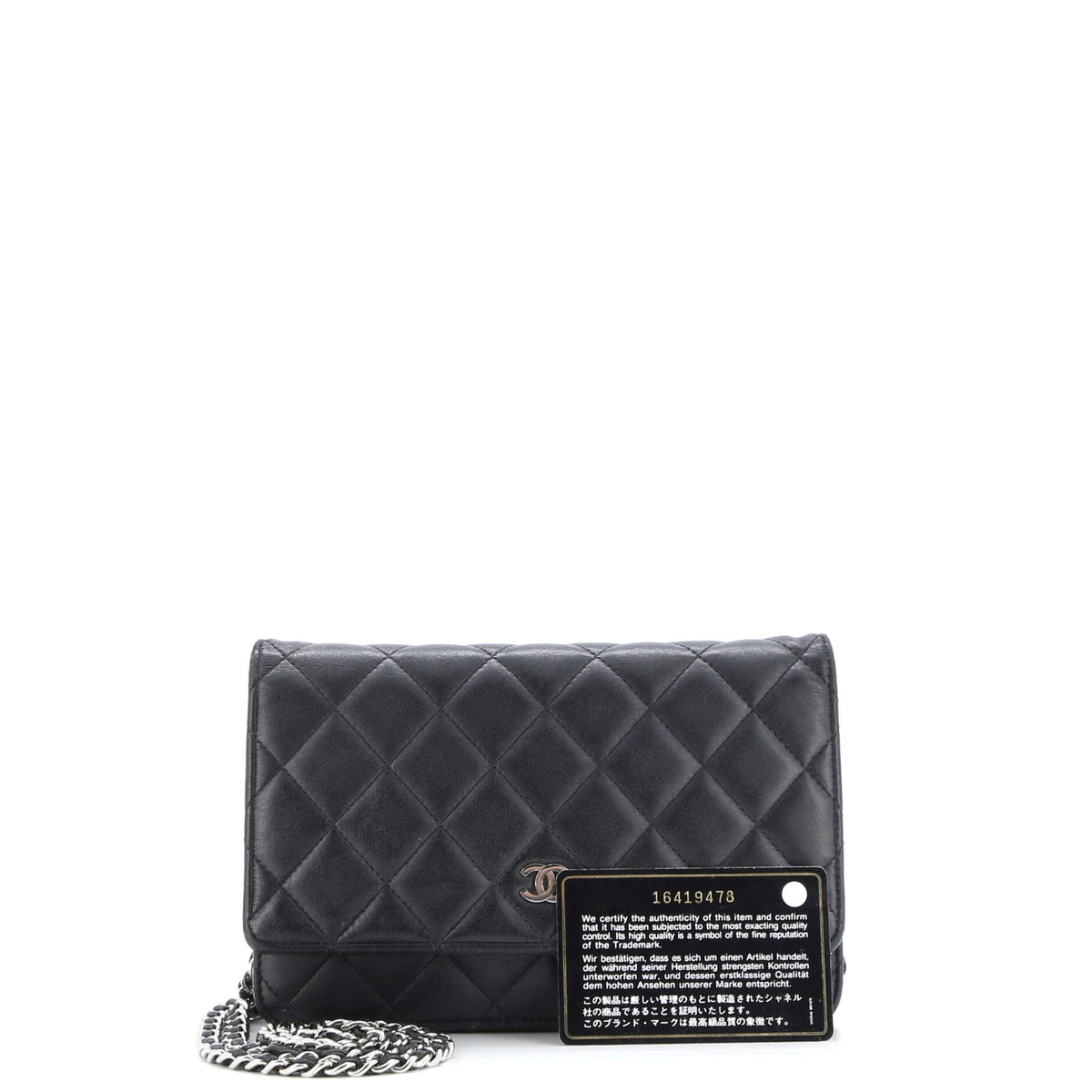 Wallet on Chain Quilted Lambskin